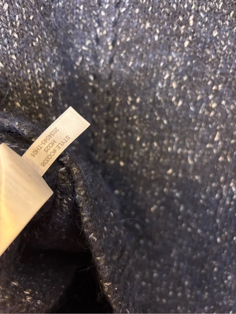 J. Crew Navy Speckle Cotton & Wool Blend Crewneck Pullover Sweater Small